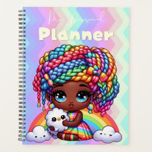 Cute Rainbow Chibi Girl "My Personal Planner" Planner