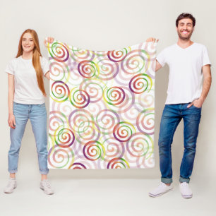 Cute Rainbow Christmas Pattern Fleece Blanket