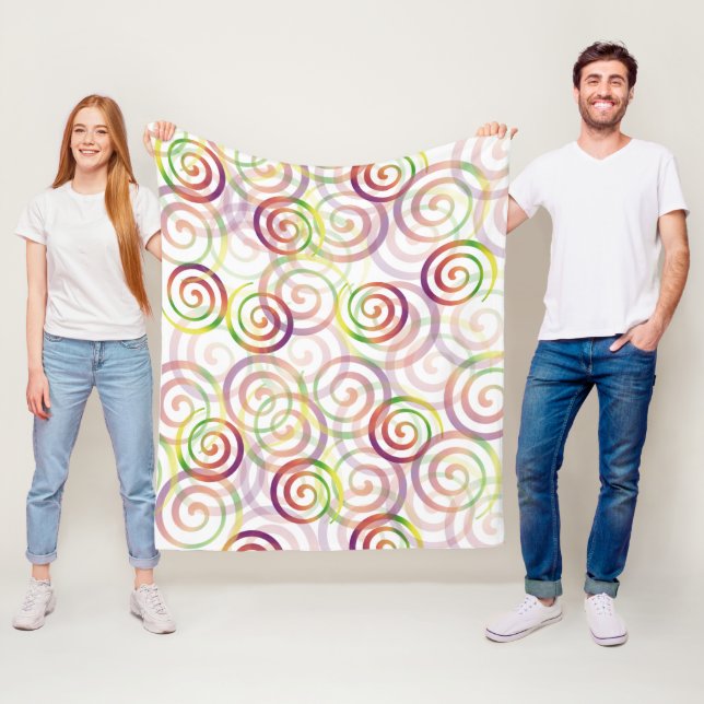 Cute Rainbow Christmas Pattern Fleece Blanket (In Situ)