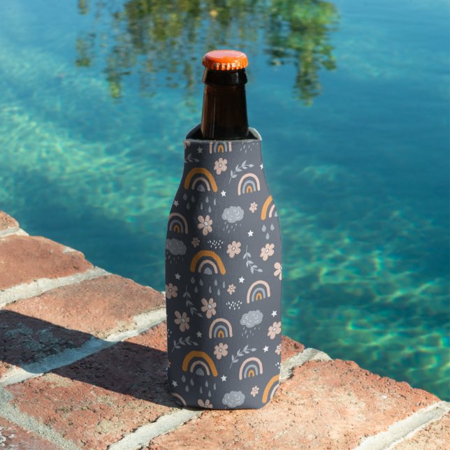 Cute rainbow cloud flower pattern bottle cooler (In Situ Pool)