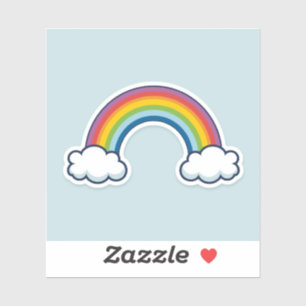 Cute Rainbow Cloud Sticker–Pastel Aesthetic Kawaii