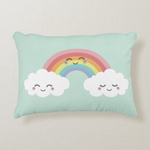Cute Rainbow Cloud Throw Pillow Kids Room Decor