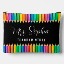 Cute Rainbow Colour Pencils Personalised Teacher