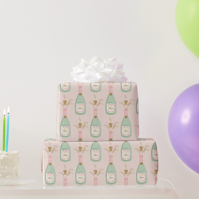 Cute Rainbow Colourful Campagne Wrapping Paper (Party Gifts)