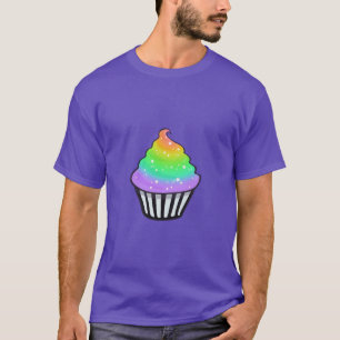 Cute Rainbow Cupcake Swirl Icing With Sprinkles T-Shirt