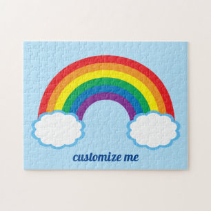 Cute Rainbow Custom Jigsaw Puzzle