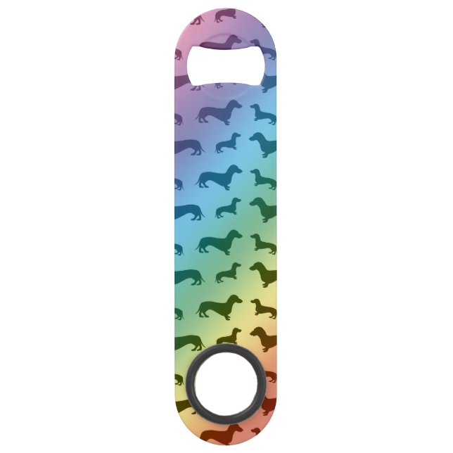 Cute rainbow dachshund pattern (Front)