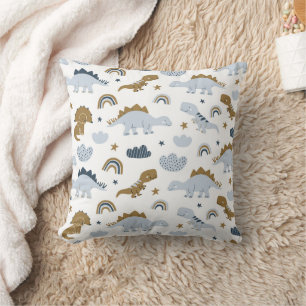 Cute Rainbow Dinosaur Pattern Cushion