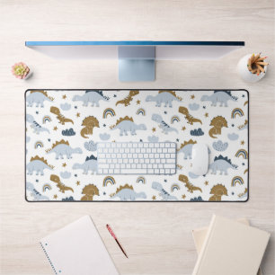 Cute Rainbow Dinosaur Pattern Desk Mat