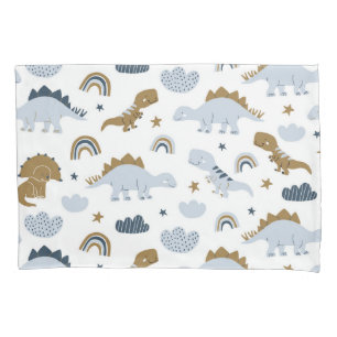 Cute Rainbow Dinosaur Pattern Pillowcase