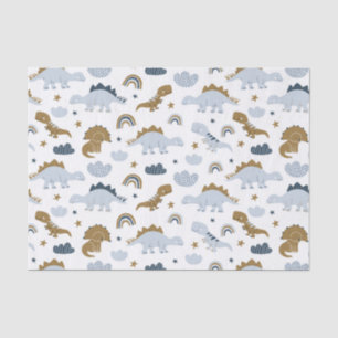 Cute Rainbow Dinosaur Pattern Tissue Paper