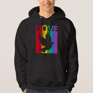 Cute Rainbow Dove Bird Hoodie