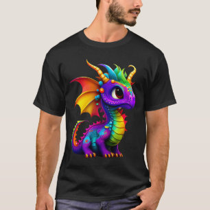 Cute Rainbow Dragon - Men Women Teens Kids T-Shirt