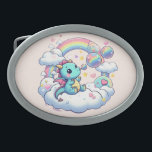 Cute/Rainbow/Dragon/Whimsical  Belt Buckle<br><div class="desc">our little dragon</div>