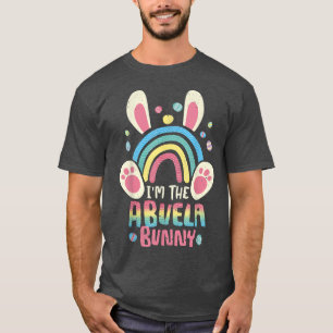 Cute Rainbow Easter Eggs Bunny Ears One Hoppy Abue T-Shirt