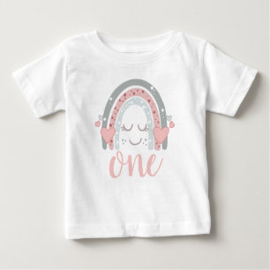 Cute Rainbow First Birthday, 1st Birthday Baby T-Shirt