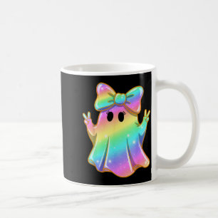 Cute Rainbow Ghost Peace Funny Halloween Kids Coffee Mug
