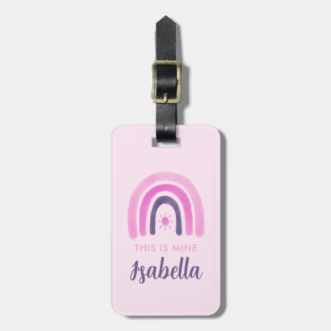 Cute Rainbow Girl Luggage tag (Front Vertical)