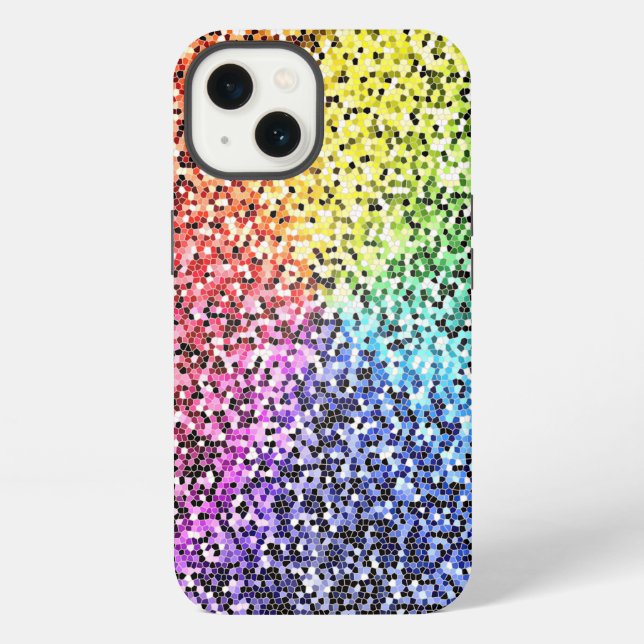 Cute Rainbow Glitter Protective Iphone Case,  Case (Back)