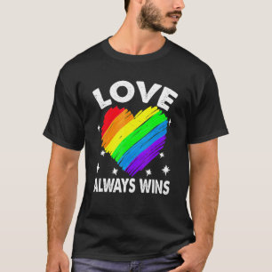 Cute Rainbow Heart Love Wins Pride Lgbt Month T-Shirt
