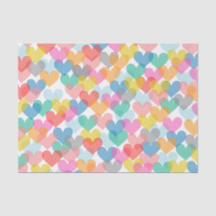 Cute Rainbow Hearts Tissue Paper
