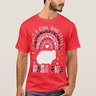 Cute Rainbow Just A Girl Who Loves Guinea pigs Leo T-Shirt
