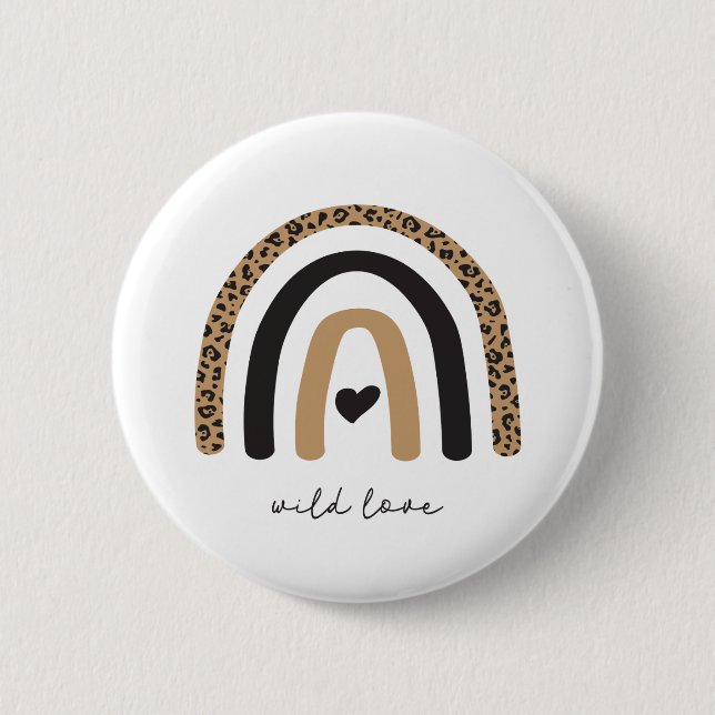 Cute Rainbow Leopard Pattern 6 Cm Round Badge (Front)