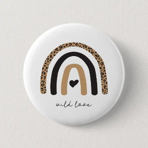 Cute Rainbow Leopard Pattern 6 Cm Round Badge