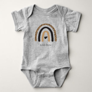 Cute Rainbow Leopard Pattern Baby Bodysuit