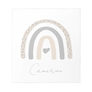 Cute Rainbow Leopard Pattern Notepad