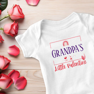 Cute Rainbow Little Valentine Special Name  Baby Bodysuit