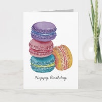 Cute Rainbow Macaroons In Watercolor
