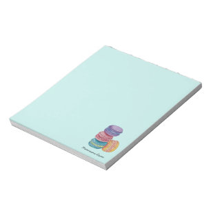 Cute Rainbow Macaroons In Watercolor Notepad