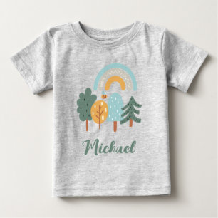 Cute Rainbow Magic Forest Baby T-Shirt