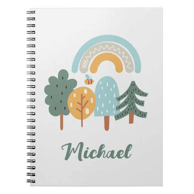 Cute Rainbow Magic Forest Notebook (Front)