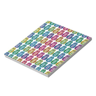 Cute Rainbow Matryoshka Owls Notepad