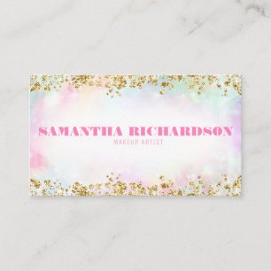 Cute Rainbow Modern Holographic Iridescent Chic Business Card