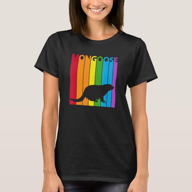 Cute Rainbow Mongoose animal T-Shirt (Front)