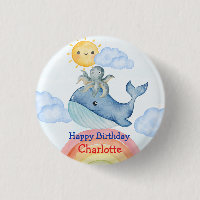Cute rainbow octopus Whale fish Birthday party