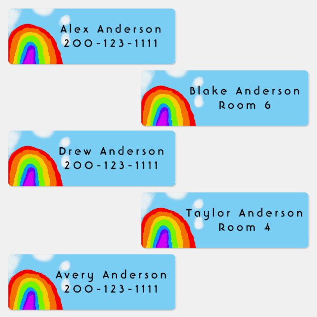 Cute Rainbow Personalized Kid's (Group)