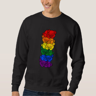 Cute Rainbow Pug Gay Pride Lgbt Puppy Sweatshirt