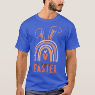 Cute Rainbow Rabbit Bunny Ears Happy Easter for wo T-Shirt