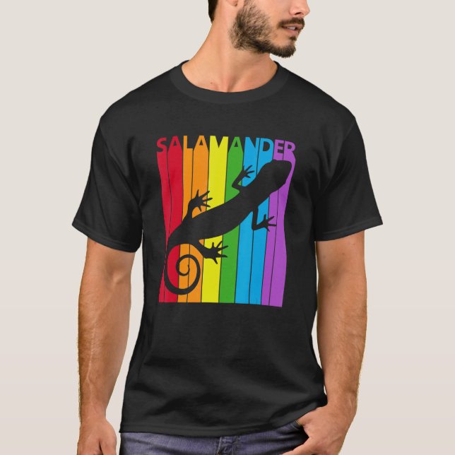 Cute Rainbow Salamander animal T-Shirt (Front)