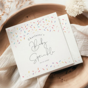 Cute Rainbow Sprinkles Baby Sprinkle Shower Napkin