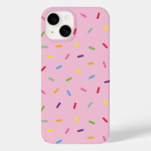 Cute Rainbow Sprinkles on Pink iPhone / iPad case