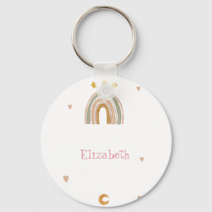 Cute Rainbow Stars Hearts Key Ring