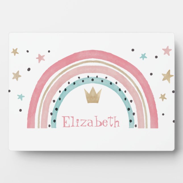 Cute Rainbow Stars   Plaque (Front)