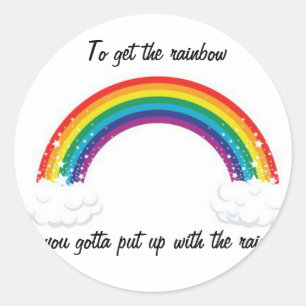 Cute Rainbow Sticker! Classic Round Sticker