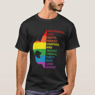 Cute Rainbow Style Scouting Law  T-Shirt