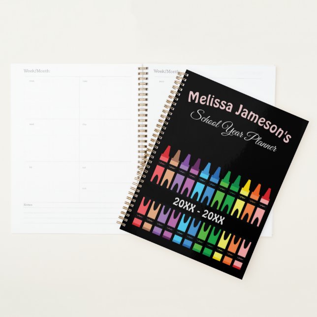 Cute Rainbow Teacher Back to School Crayon Planner (Display)